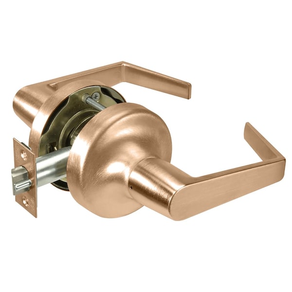 Yale Grade 2 Passage/Closet Latch Cylindrical Lock, Augusta Lever, Non-Keyed, Satin Brnz Fnsh, Non-handed AU5301LN 612 - main